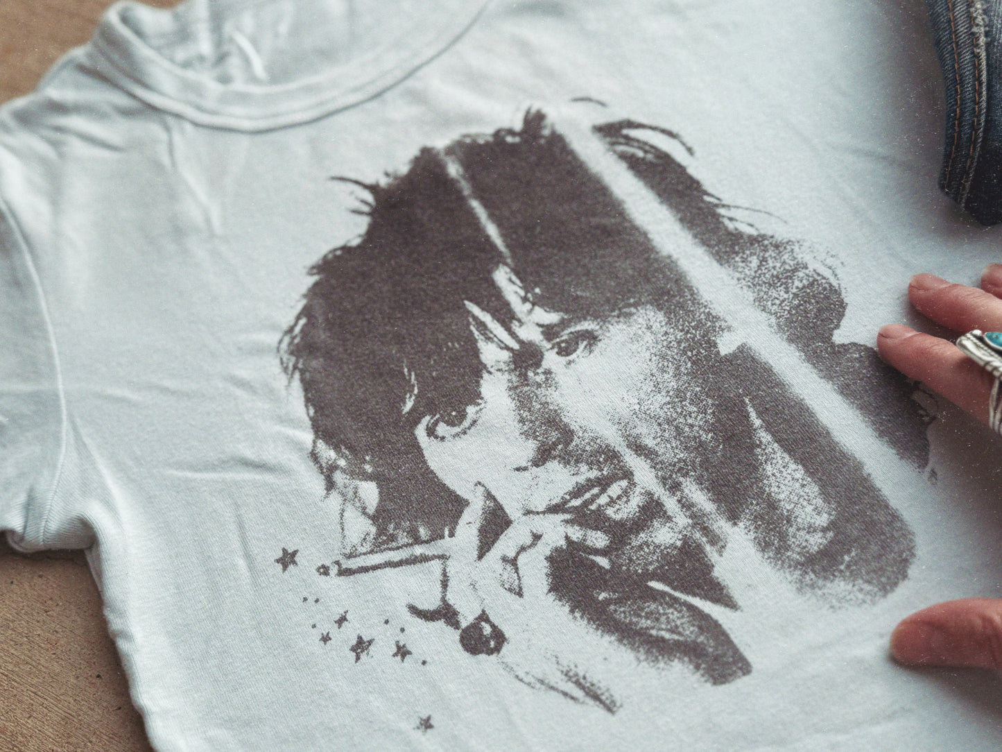 The Keith Tee Baby Blue Cotton Rib