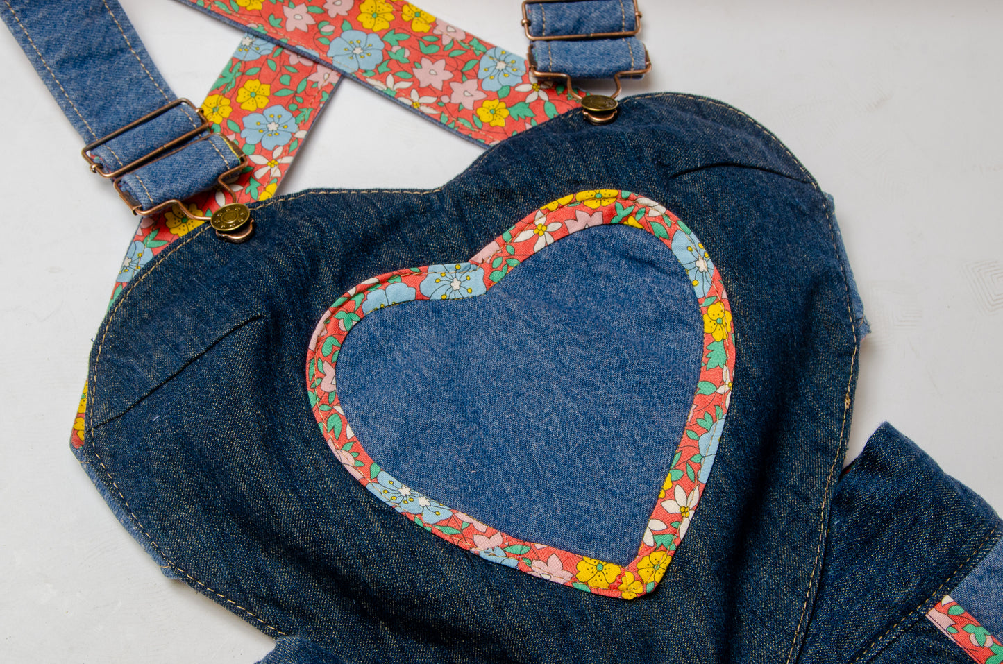 Rodeo Sweetheart Patchwork Vintage Denim Jumpsuit