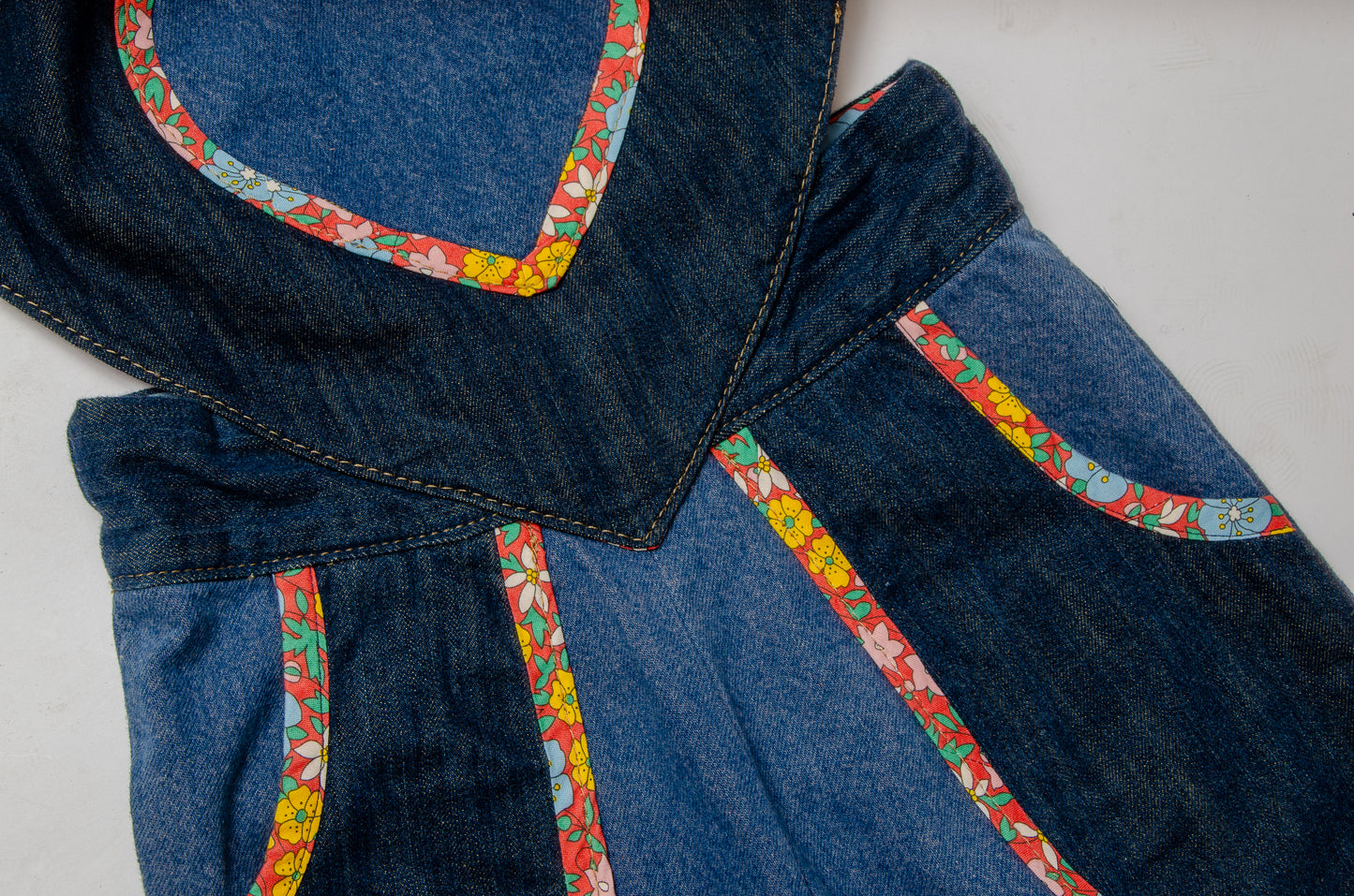 Rodeo Sweetheart Patchwork Vintage Denim Jumpsuit