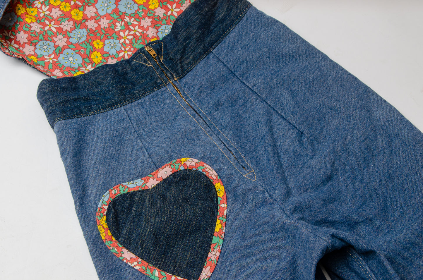 Rodeo Sweetheart Patchwork Vintage Denim Jumpsuit