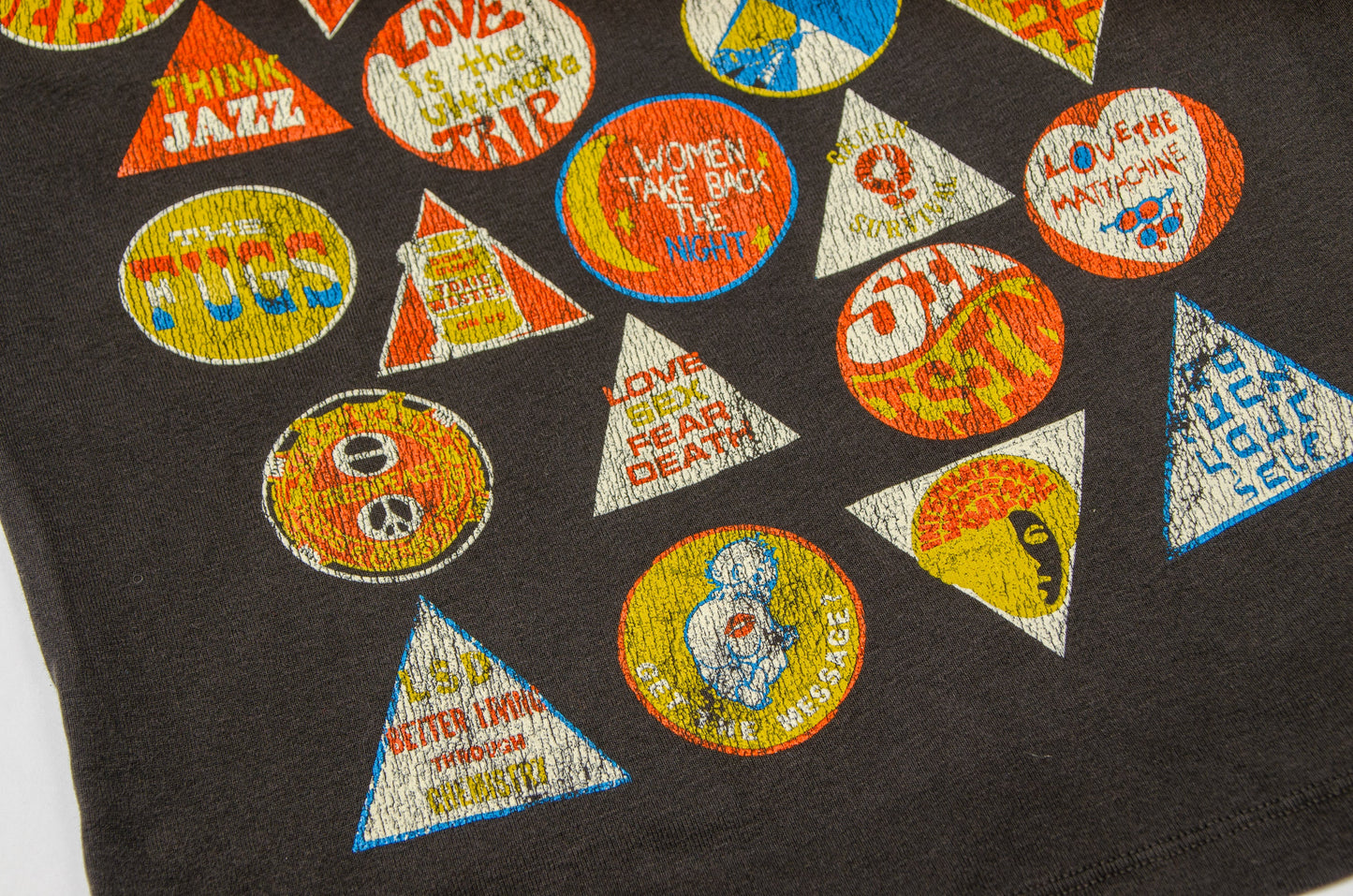 Counterculture Hippie Button Baby Tee