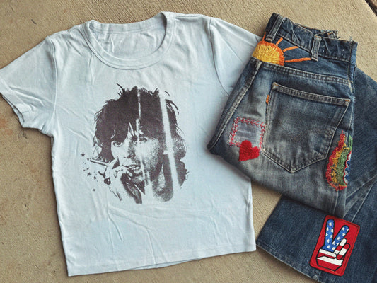 The Keith Tee Baby Blue Cotton Rib