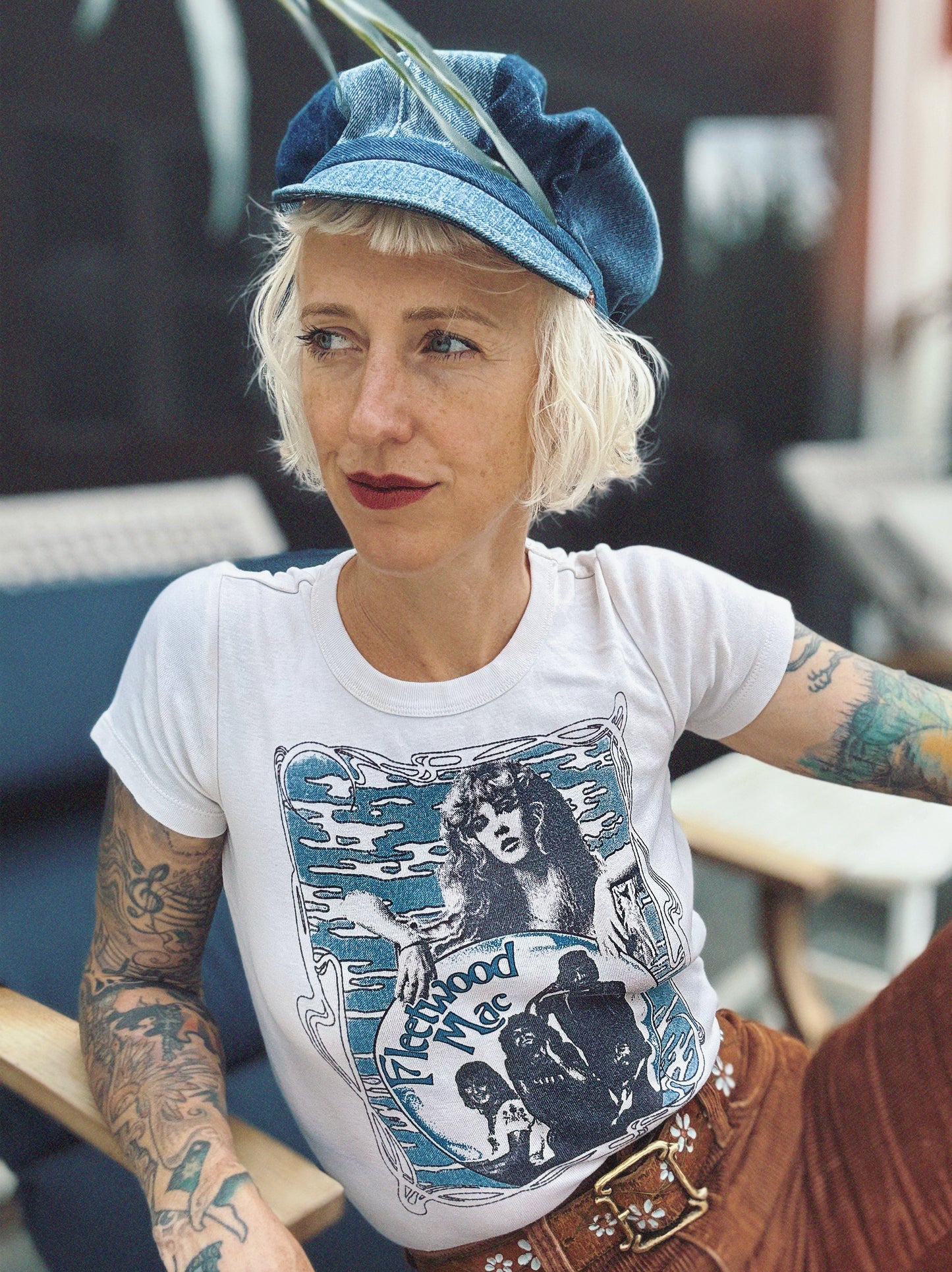 The Gypsy Fleetwood Mac Tea Stain Baby Tee