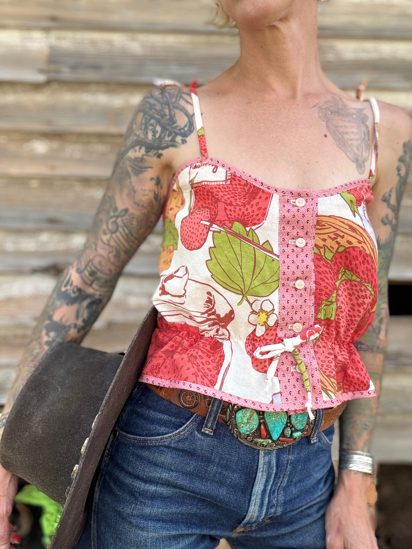 Mountain Artisan Quilted Camisole in Strawberry Jam