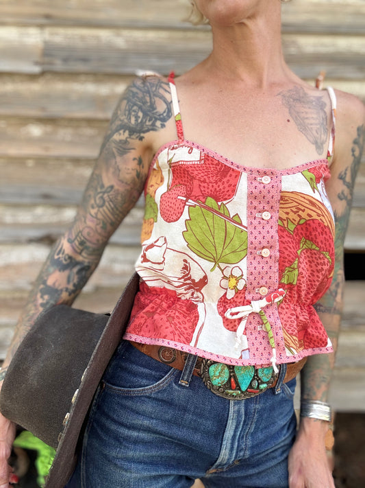 Mountain Artisan Quilted Camisole in Strawberry Jam