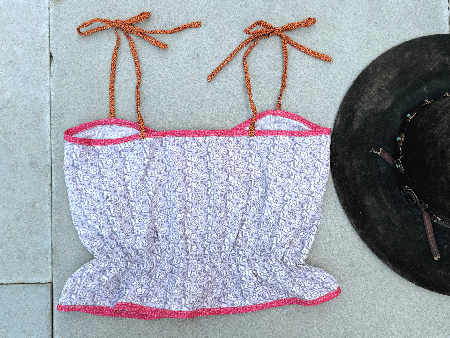 Mountain Artisan Quilted Camisole in Violet / Orange / Pink