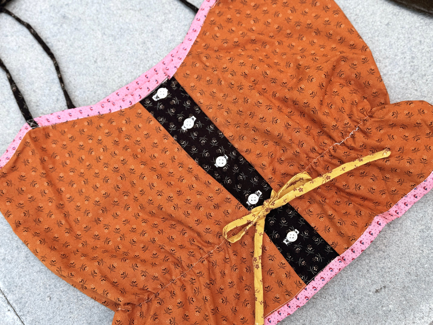 Mountain Artisan Quilted Camisole in Orange / Black / Pink