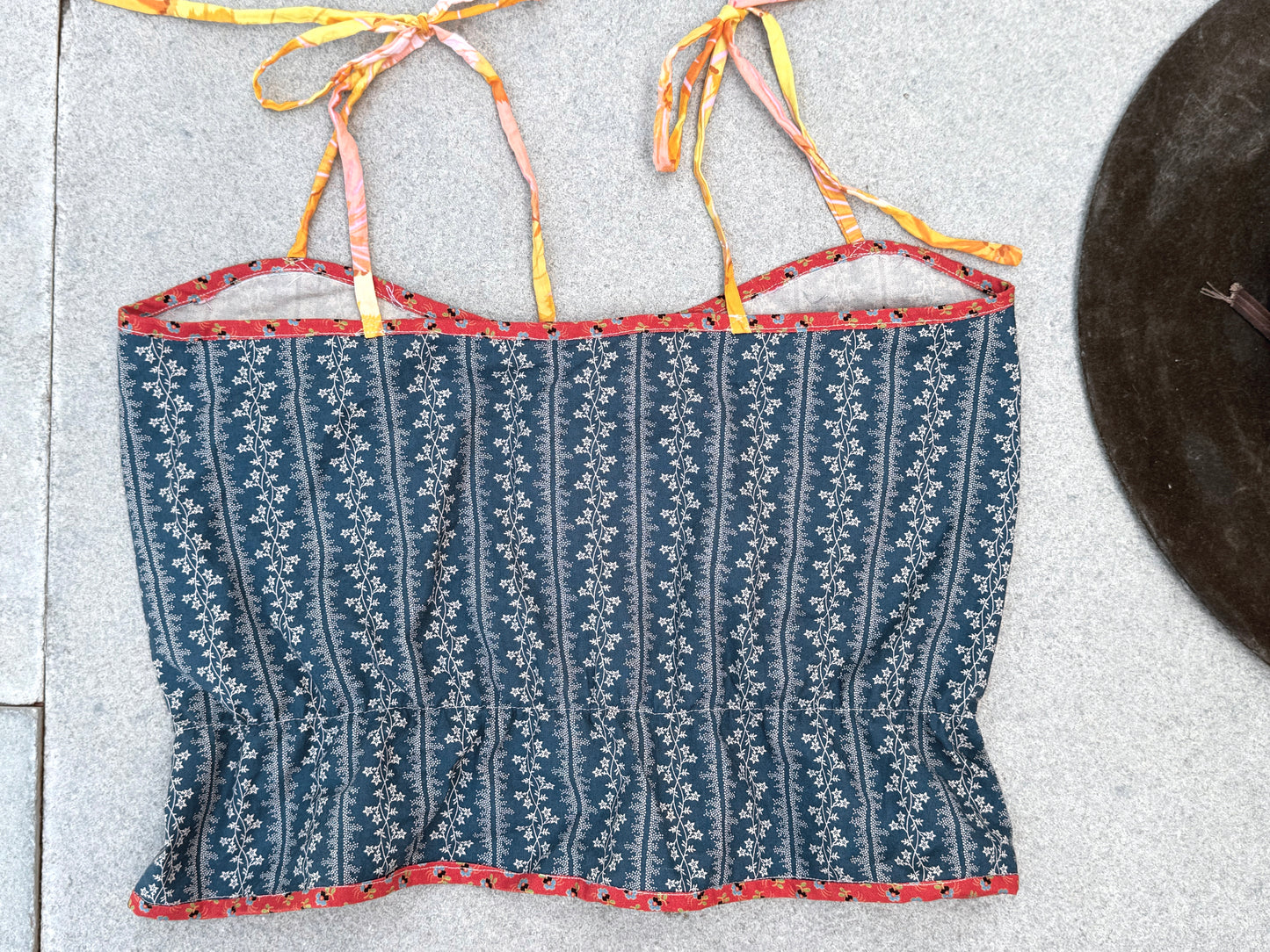 Mountain Artisan Quilted Camisole in Calico Blue / Yellow / Red