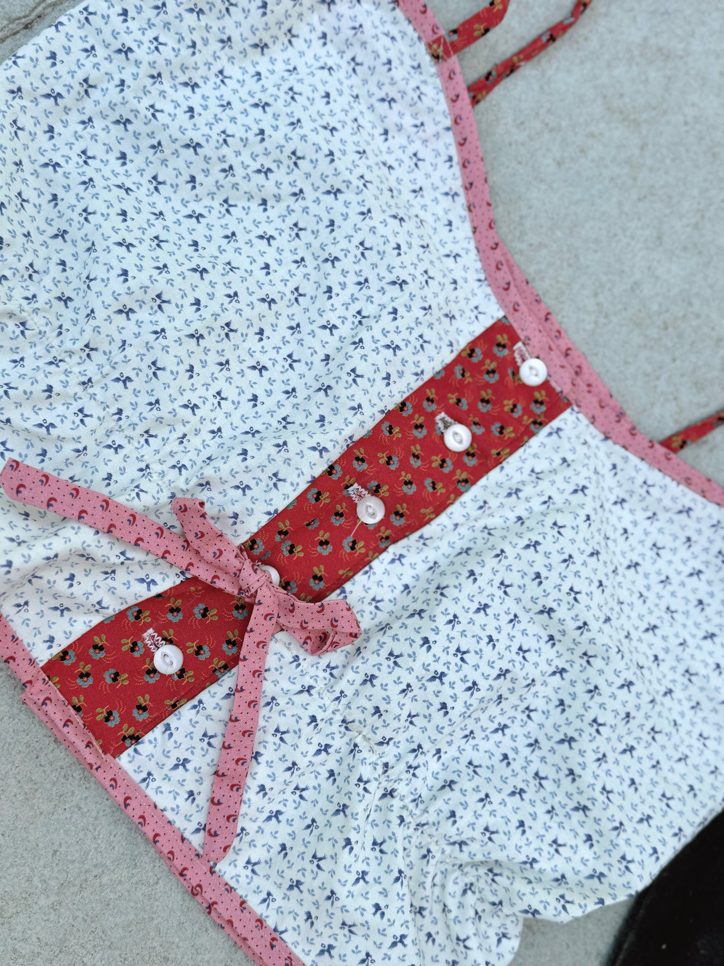 Mountain Artisan Quilted Camisole in White / Pink / Red
