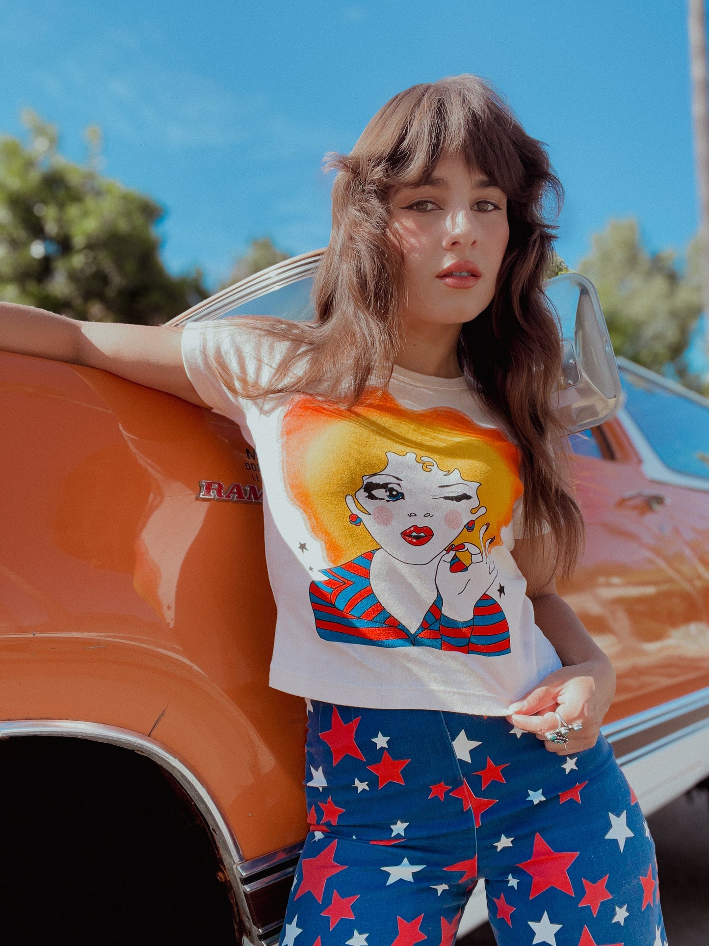 70s Glam A-Okay Girl Baby Tee