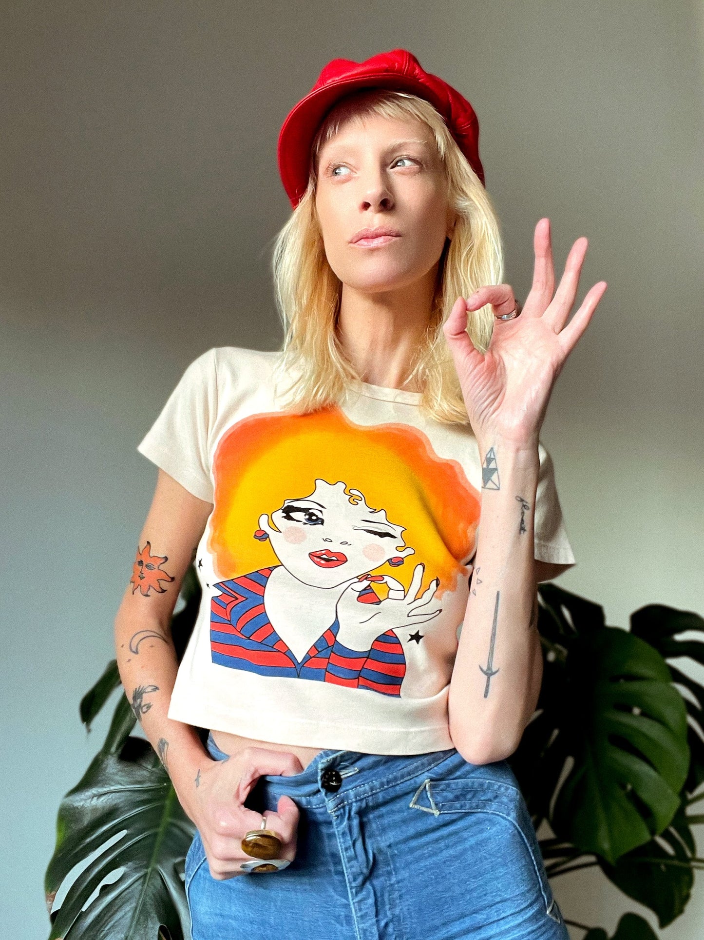 70s Glam A-Okay Girl Baby Tee