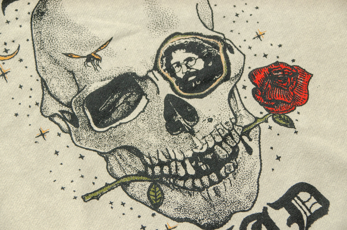 Grateful Dead Jerry Skull on Sage French Terry Sweatshirt