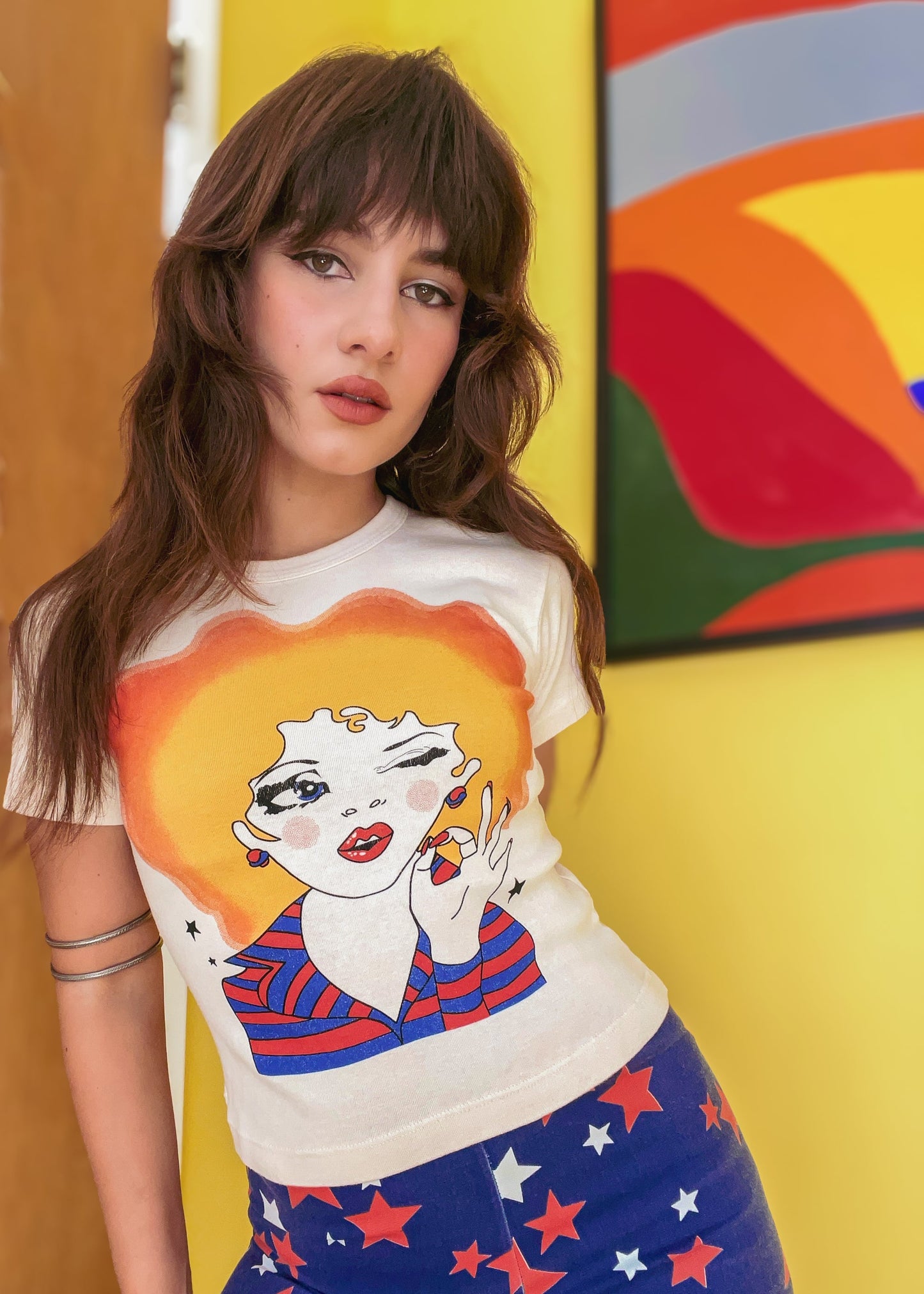70s Glam A-Okay Girl Baby Tee